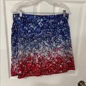 Blue and Red Women's Skort